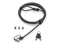 Kensington ClickSafe 2.0 3-in-1 Keyed Laptop Lock - Master Keyed - Sikkerhetskabellås - 1.8 m K68108EUM