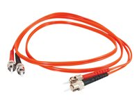 C2G ST-ST 62.5/125 OM1 Duplex Multimode PVC Fiber Optic Cable (LSZH) - Koblingskabel - ST flermodus (hann) til ST flermodus (hann) - 15 m - fiberoptisk - dupleks - 62,5 / 125 mikroner - OM1 - halogenfri - oransje 85450