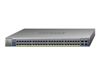 NETGEAR Smart GS752TP - Switch - L3 Lite - smart - 8 x 10/100/1000 (PoE+) + 40 x 10/100/1000 (PoE) + 4 x SFP - stasjonær, rackmonterbar - PoE+ (384 W) GS752TP-300EUS